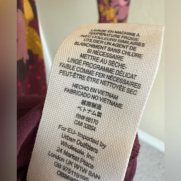 Free People Morning Light Mini Dress Women’s Size 2 Floral Polka Dot Long Sleeve - Picture 9 of 9